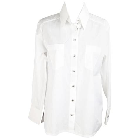 chanel white cotton shirt